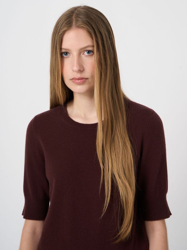 REPEAT Organic Cashmere Short-Sleeve Pullover 100507