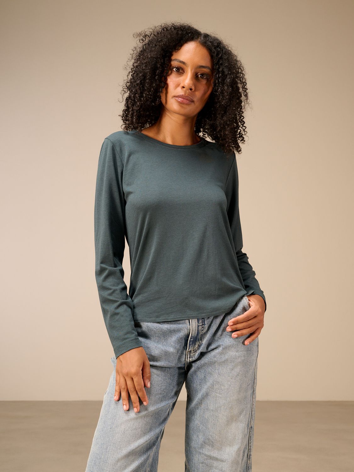 NILE T-shirt manches longues H26581, Colour: PETROL, Size: XS