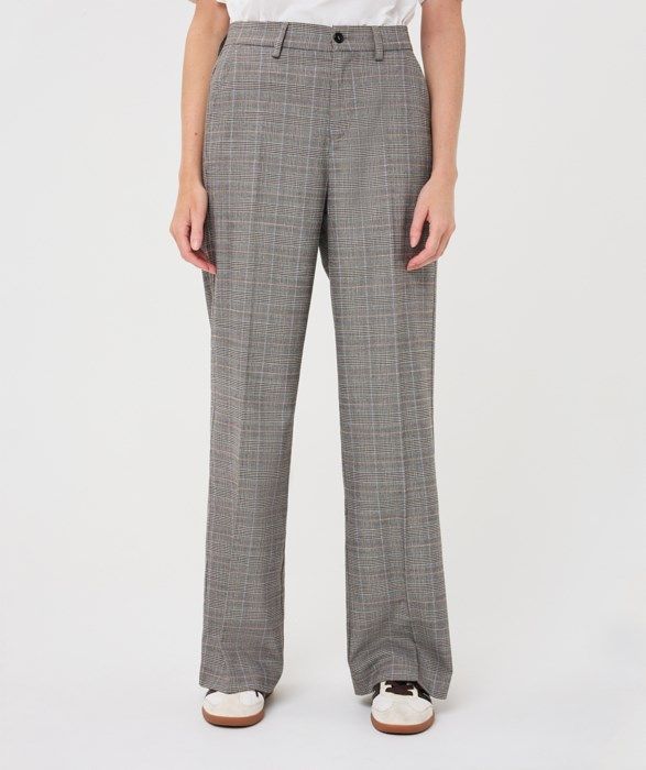 ESQUALO Check Wide-Leg Trousers F2610521