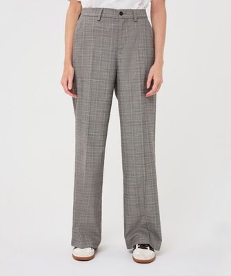 ESQUALO Check Wide-Leg Trousers F2610521