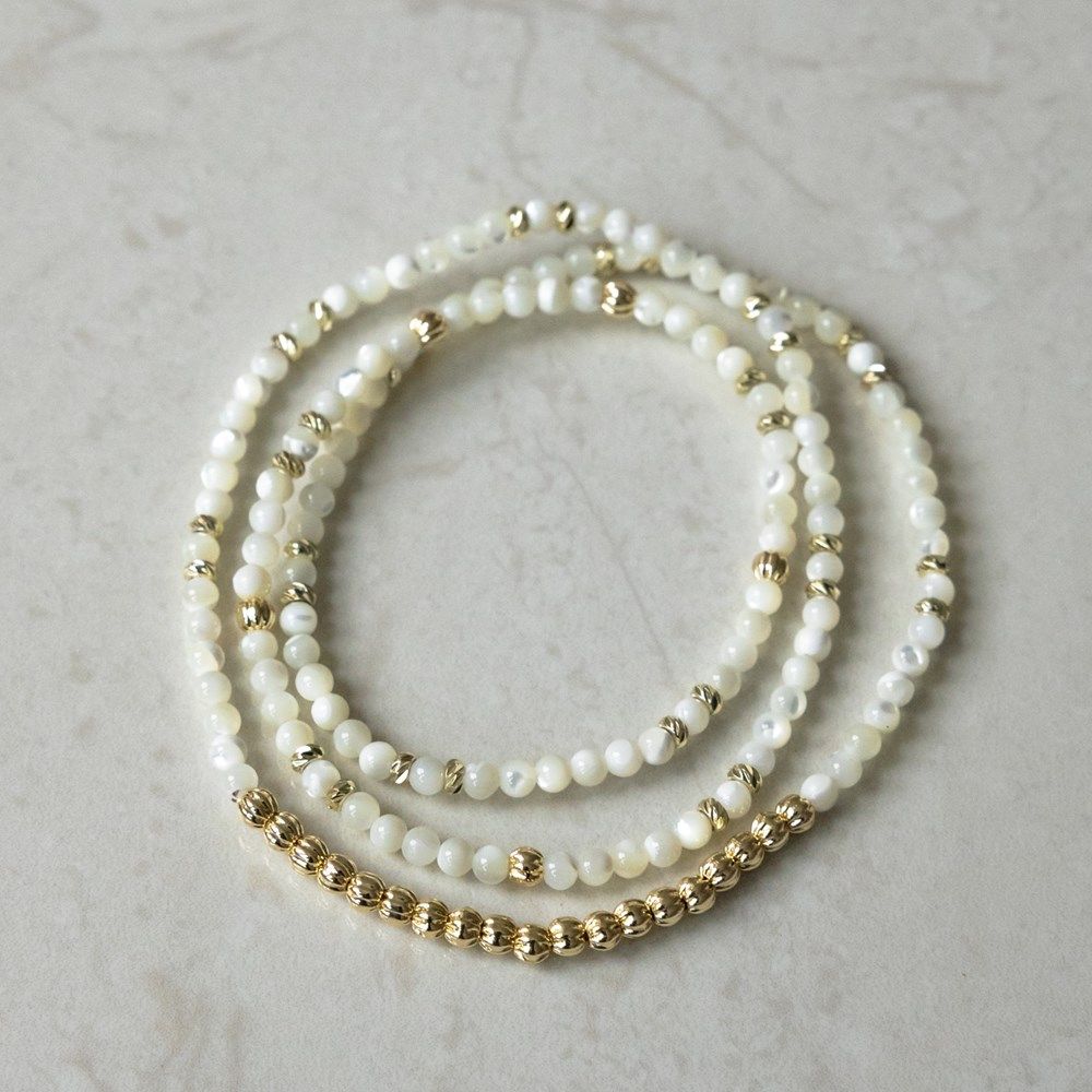 GLEE Circuit Loop Convertible Mother-of-Pearl Necklace, Material: OR (GOLD)