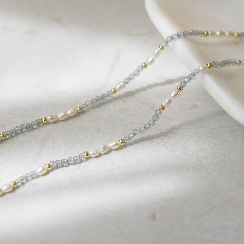 GLEE Mira Necklace – Labradorite &amp; Pearl