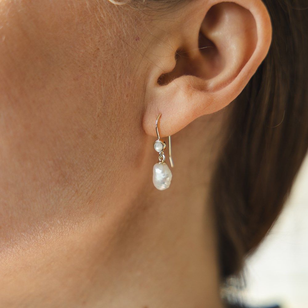 GLEE Juliet Pearl &amp; Moonstone Earrings