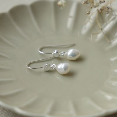 GLEE Juliet Pearl &amp; Moonstone Earrings