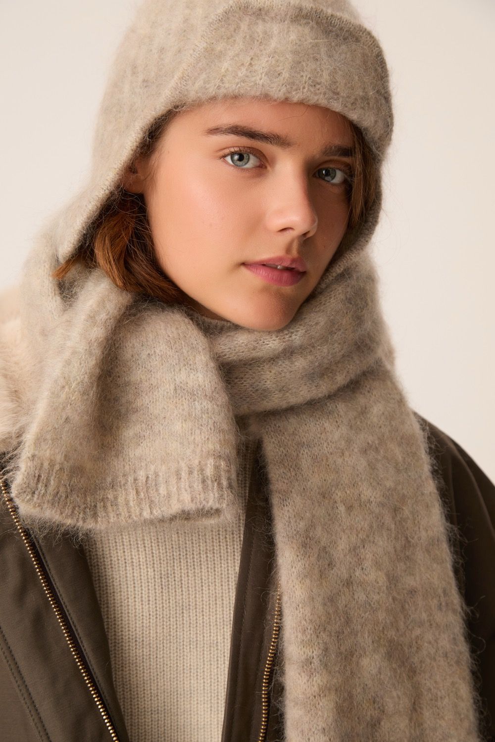 DES PETITS HAUTS Alouette Scarf 1H260020 Galet