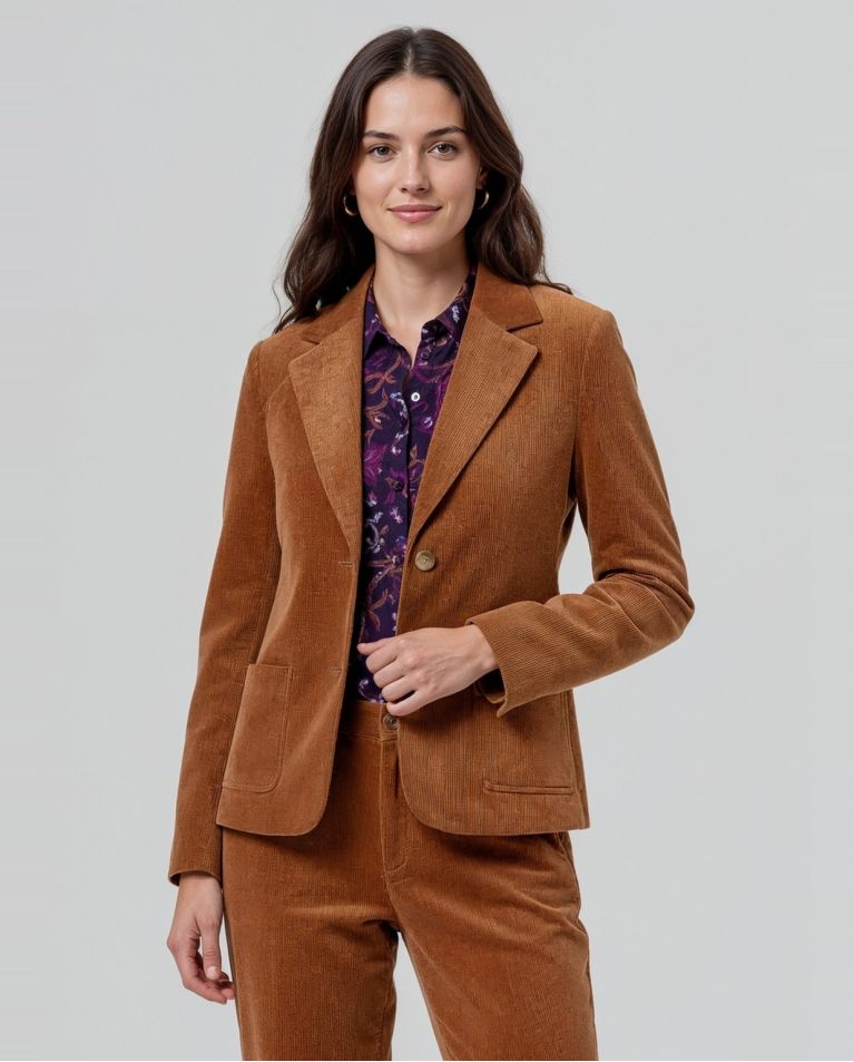 SURKANA Corduroy blazer with printed lining 556TASS326