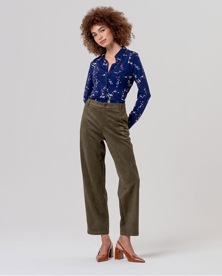 SURKANA Suede-effect chino trousers 556TANA526