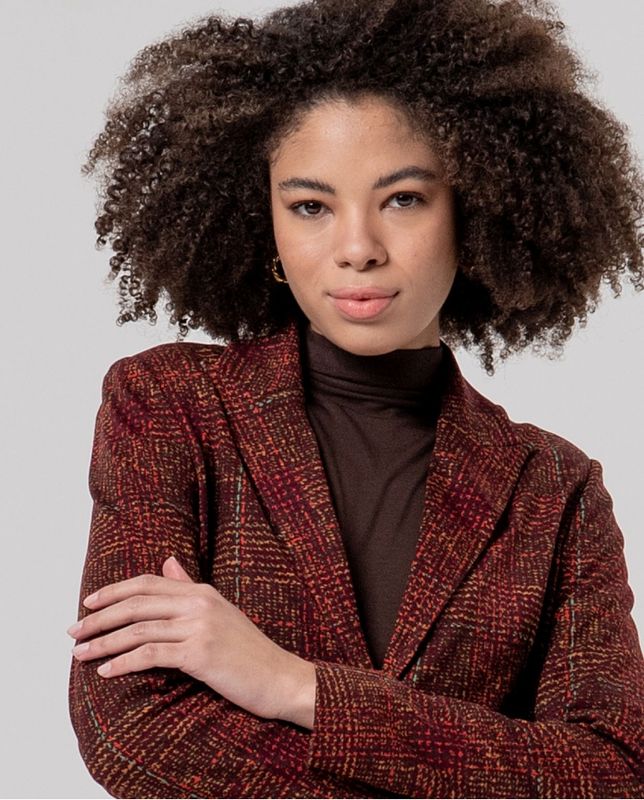 SURKANA Wide checked tweed-effect blazer 566SARO312