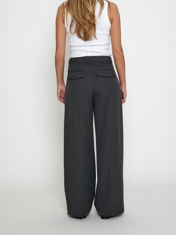 MINUS MSVivianne Mid-Waist Trousers MI7213 Dark Grey