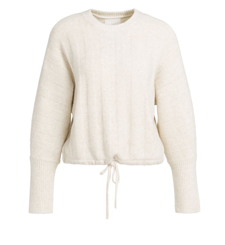 YAYA Rib Batwing Sweater with Cord 01-000631