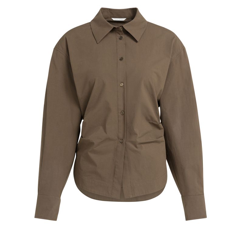 YAYA Blouse with Waist Accent and Back Pleats 01-201245