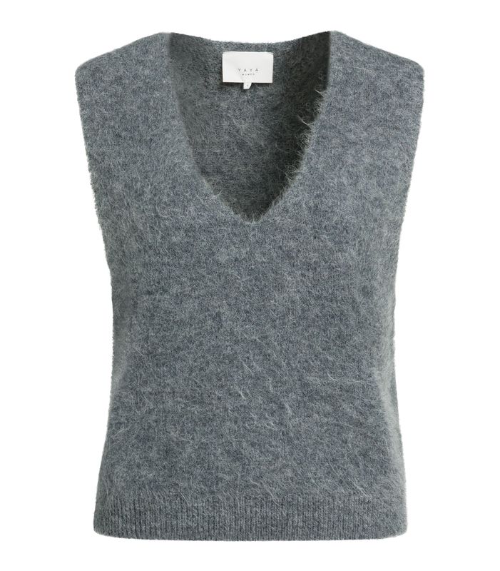 YAYA Deep V-Neck Knitted Vest 01-000635