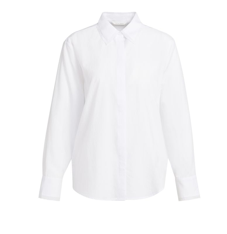 YAYA Button-Up Blouse with Collar Detail 01-201247