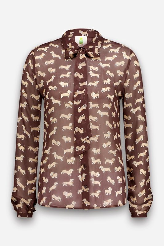 PRINCESS GOES HOLLYWOOD Dogs Tie Blouse 261126761