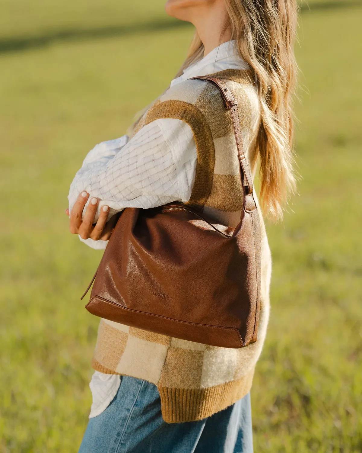 LOUENHIDE Helena Shoulder Bag Cognac