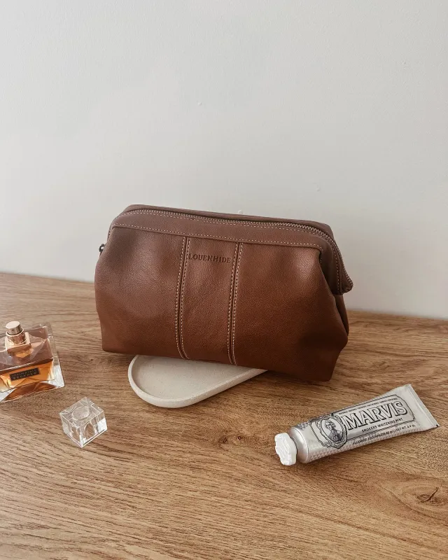LOUENHIDE Albie Cosmetic Case Saddle