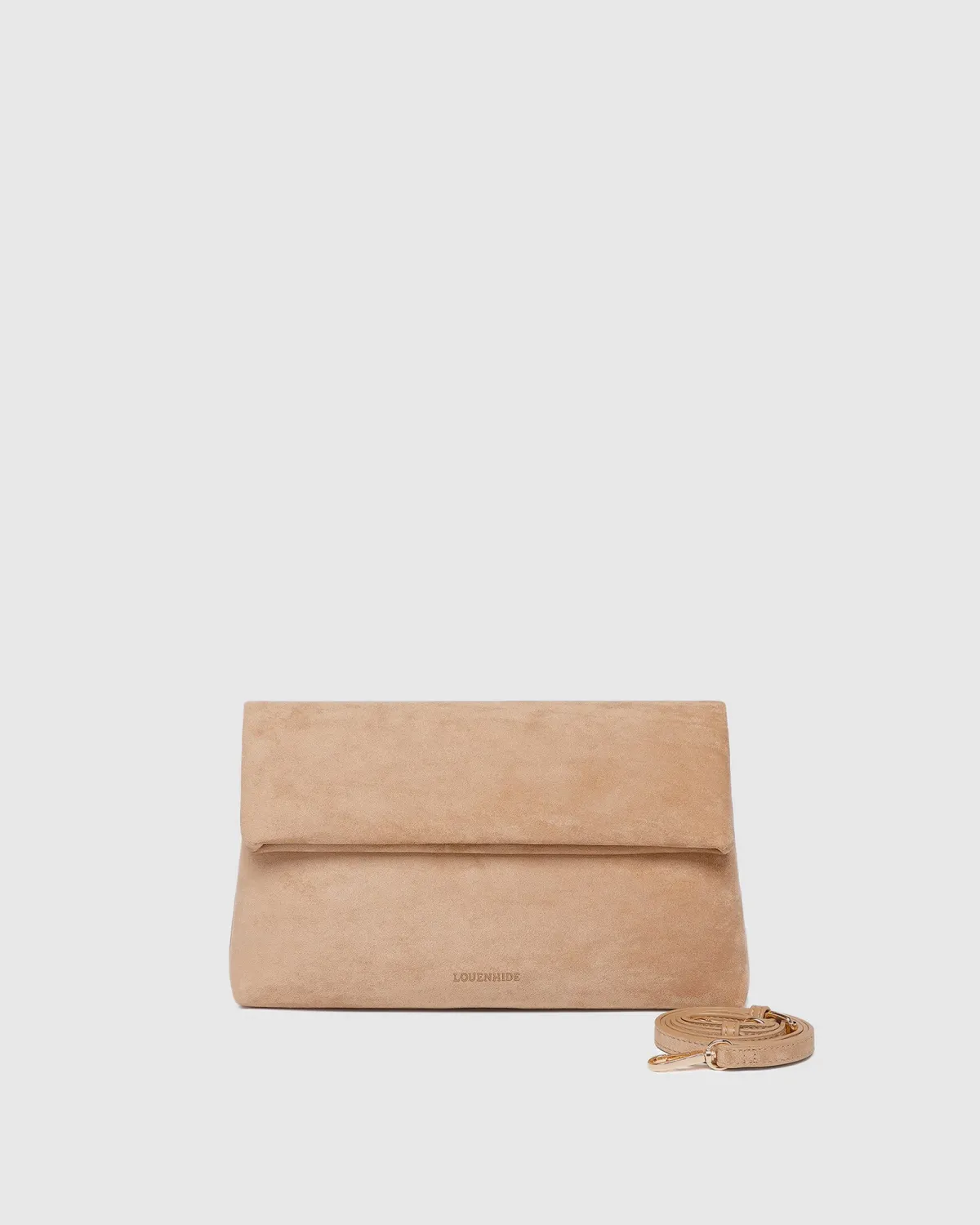 LOUENHIDE Luka Suedette Clutch Crossbody Blonde