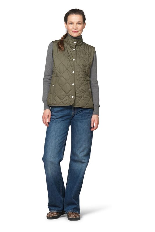ILSE JACOBSEN BEAT01 Quilted Vest Army