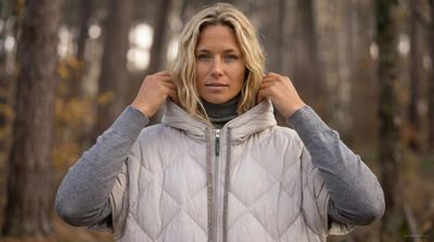 ILSE JACOBSEN Manteau matelassé à manches courtes PEPPY12 Silver Grey