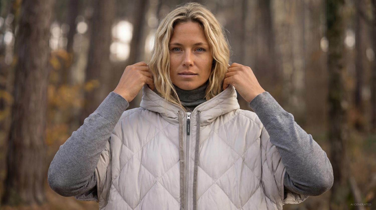 ILSE JACOBSEN PEPPY12 Short-Sleeve Quilted Coat Silver Grey, Size: O/S (XS-S)
