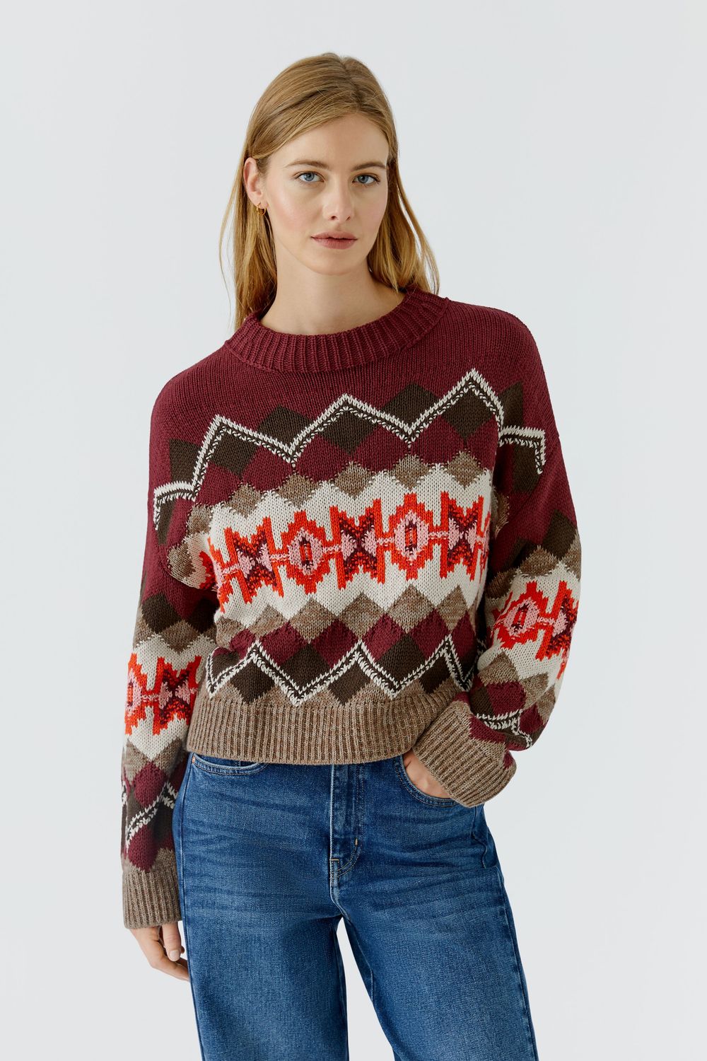 OUI Jacquard Sweater 99846