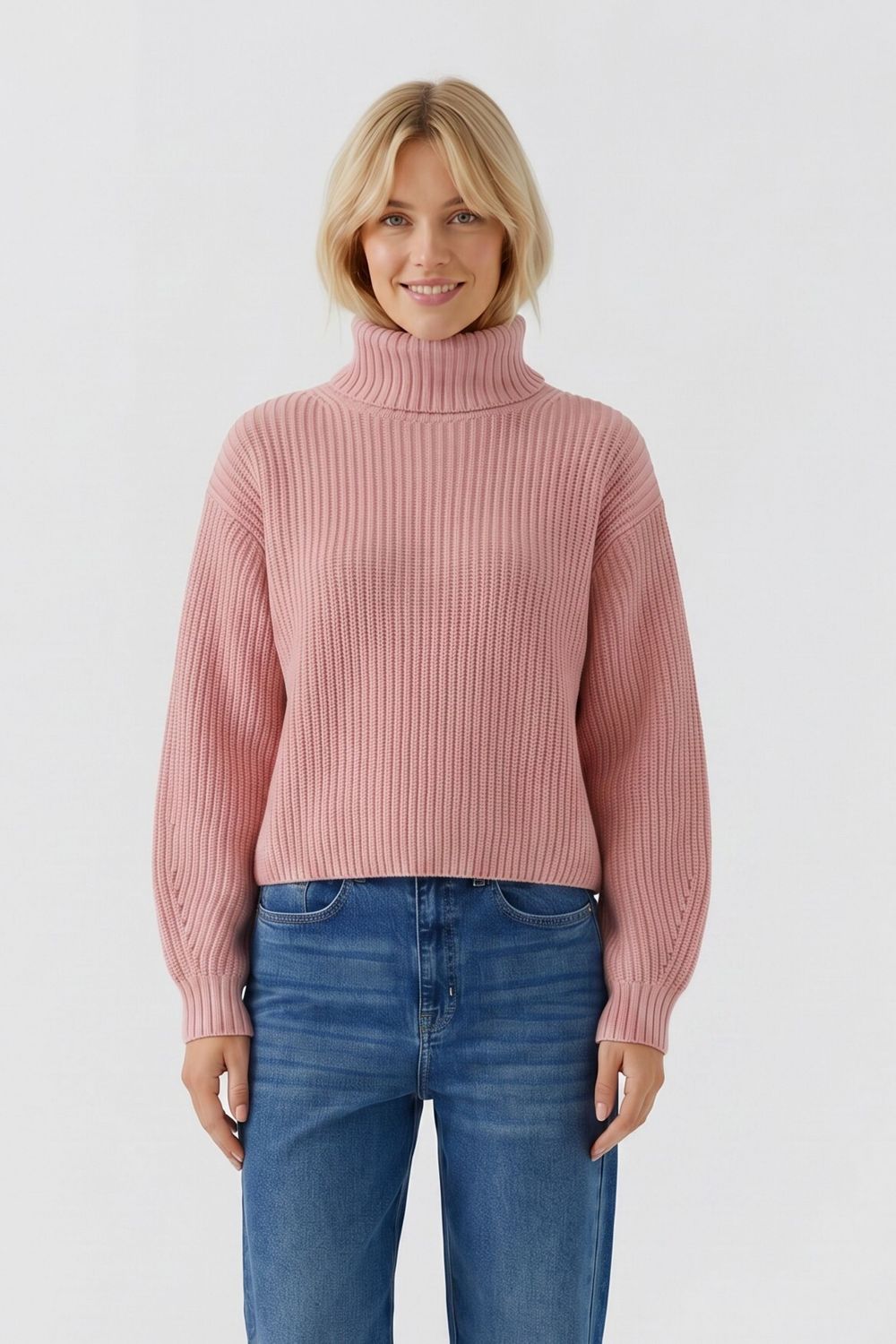 OUI Turtleneck Sweater Rose Elegance 99801