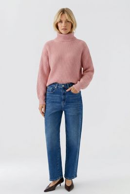OUI Turtleneck Sweater Rose Elegance 99801