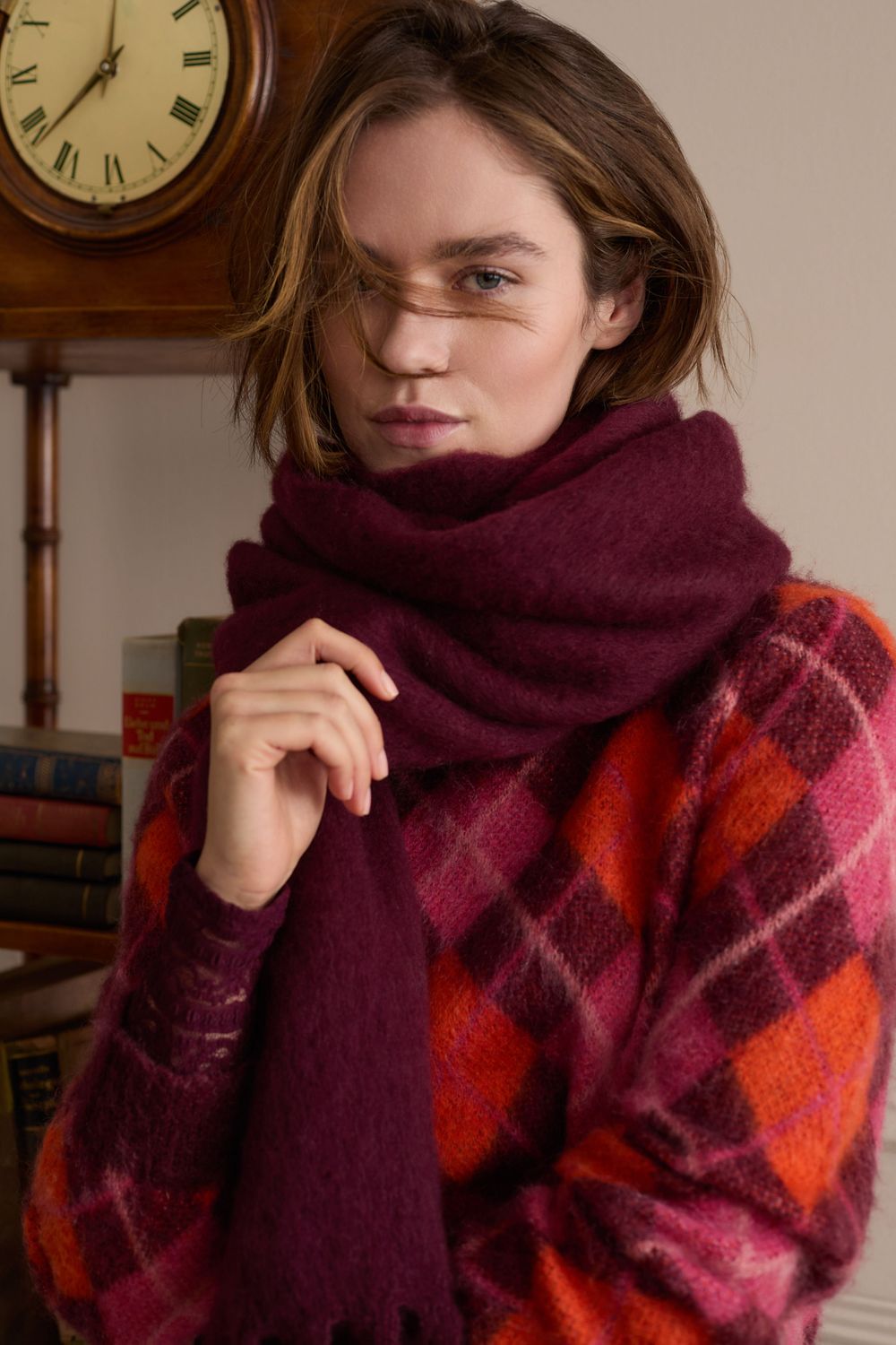 OUI Sweater 99849 Dark Red Red