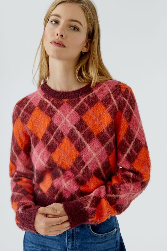 OUI Sweater 99849 Dark Red Red
