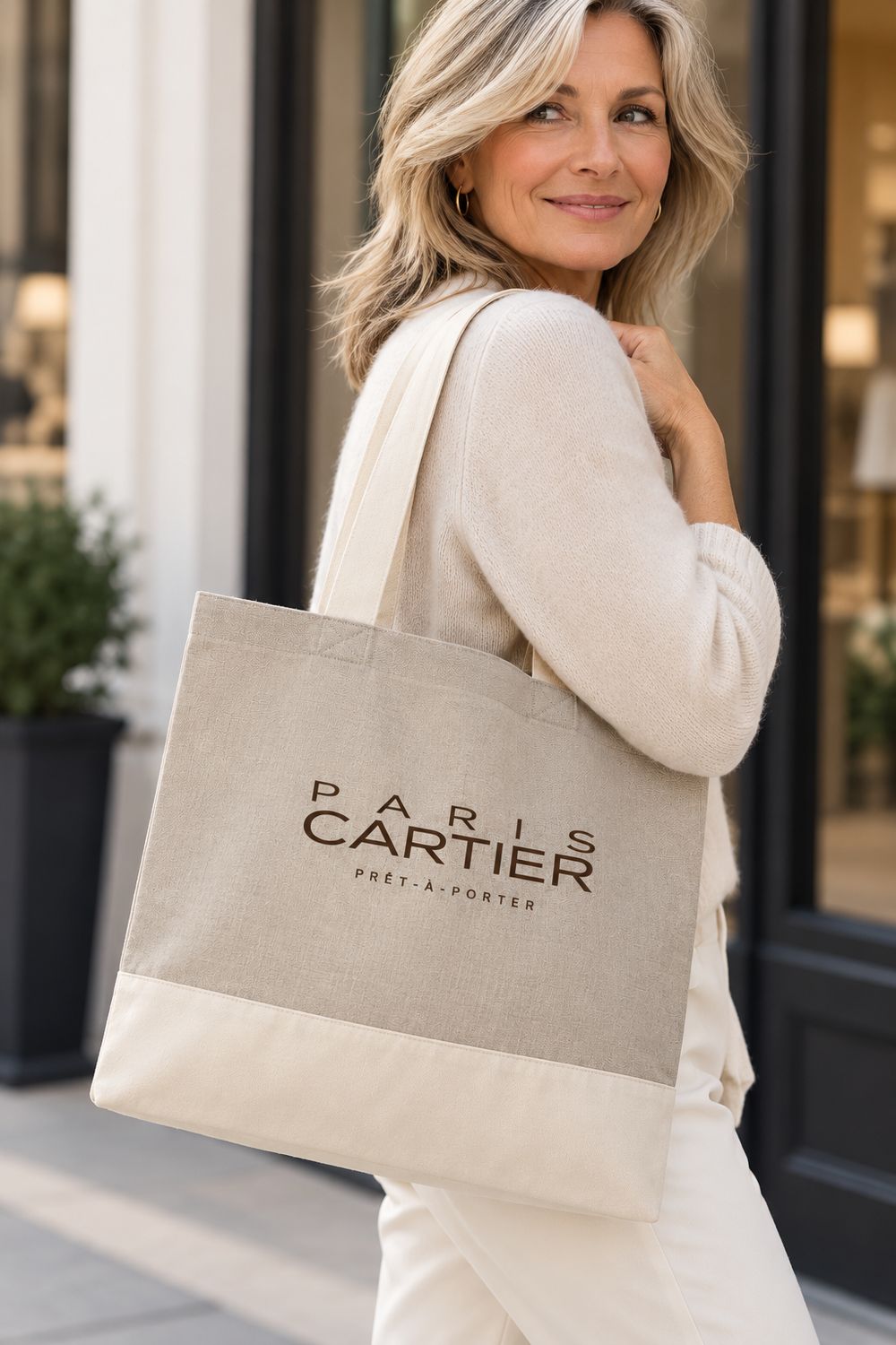 Sac réutilisable PARIS CARTIER en coton recyclé