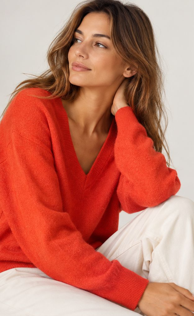 NOT SHY Warren Cashmere Sweater NF1A008WOC000 Spicy