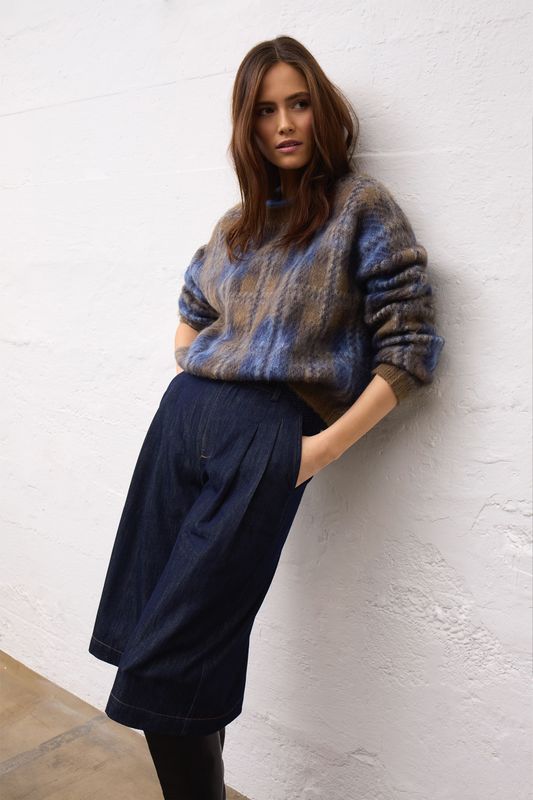 OUI Checked Sweater 98060