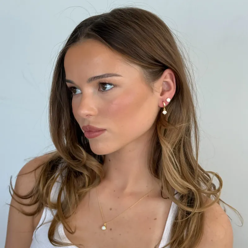DRAE Opal Birthstone Huggie Hoop Earrings ER-169