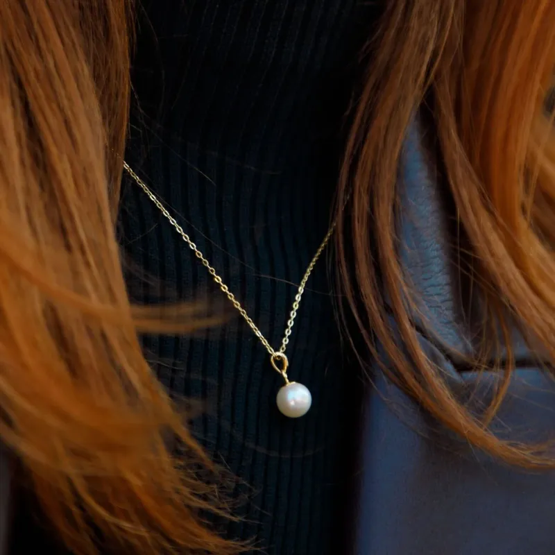 DRAE Solitaire Cultured Pearl Pendant Necklace NC-099