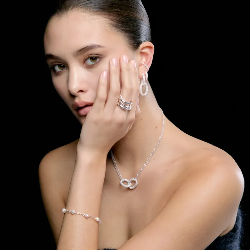 DRAE Paperclip and Pearl Bracelet BR-034