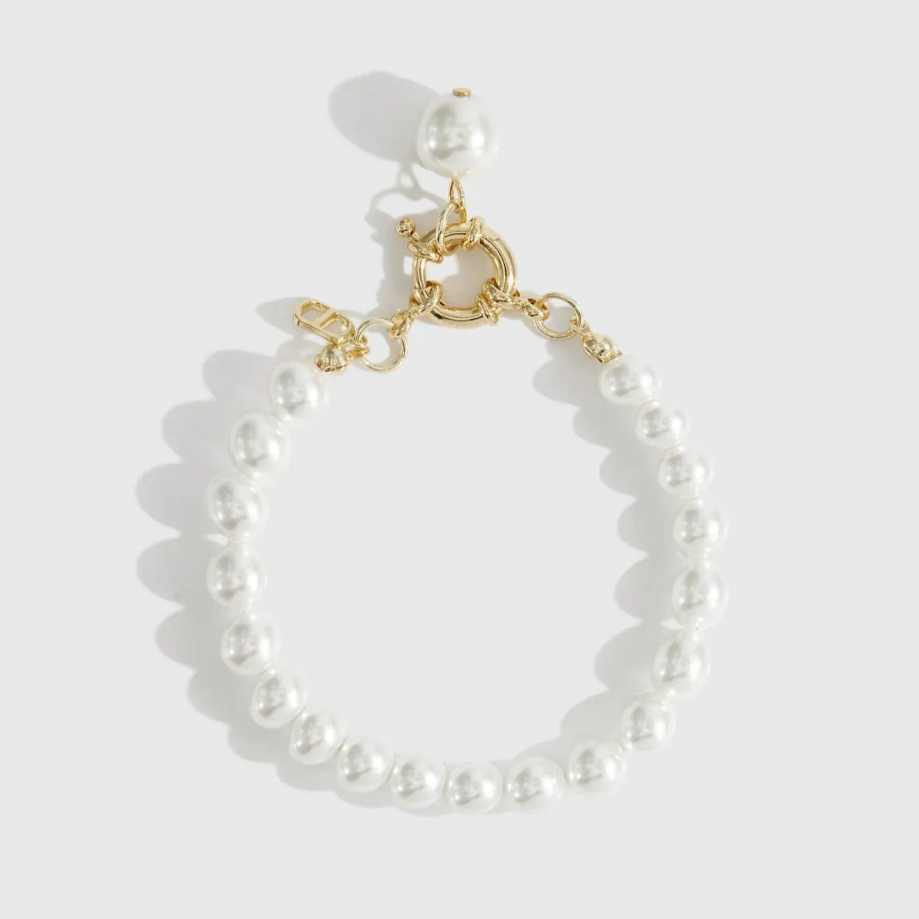 DRAE Bracelet de perles à un rang BR-062, Material: Or (Gold), Size: 7''