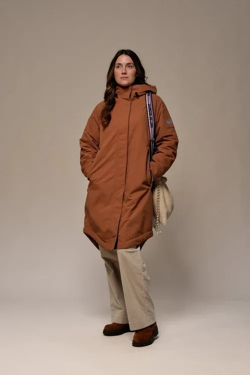 MAT DE MISAINE Parka long doublé Freya-030 Noissette