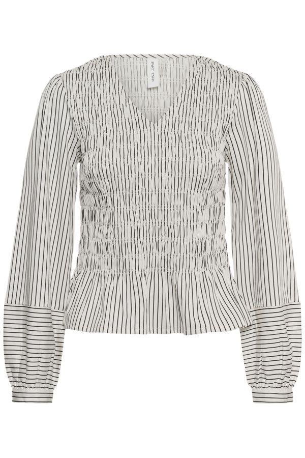 PART TWO DewaPW Blouse 30310959 Black Stripes, Size: 32