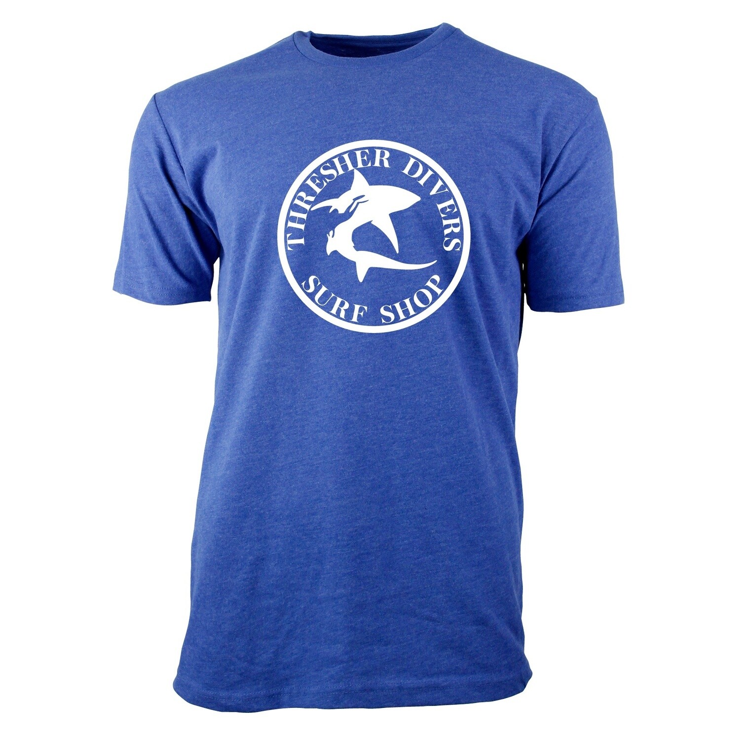 Sueded Short Sleeve Shirt, Size: SM, Colour: Heather Blue, Design: Logo