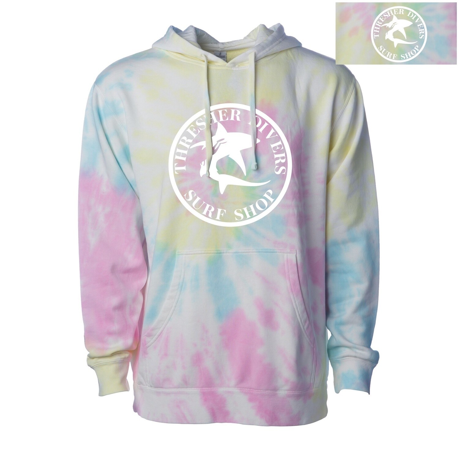 Tie Dye Hoodie, Size: SM, Colour: Sunset Swirl