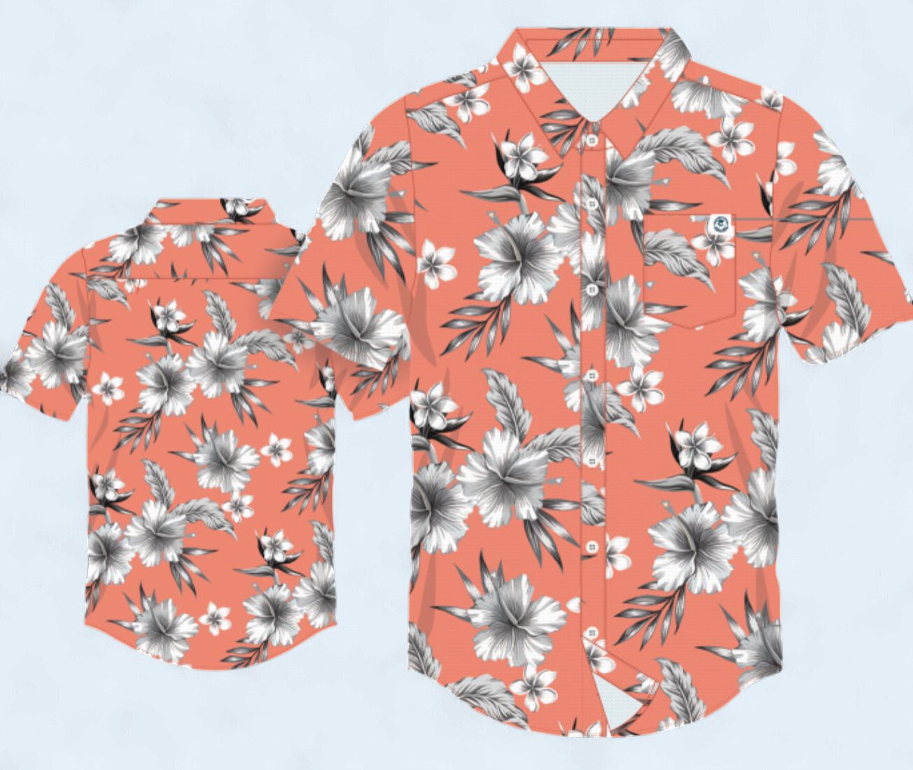 Baxter Short Sleeve, Design: Akua - Melon, Size: SM