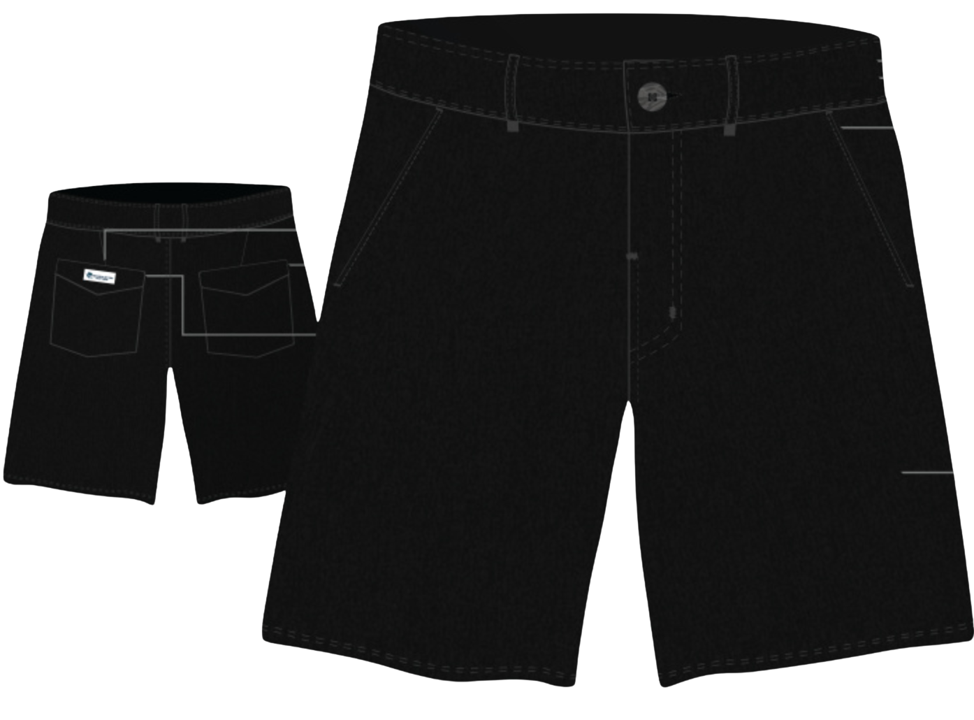Standard Walkshort, Colour: Black, Size: 32