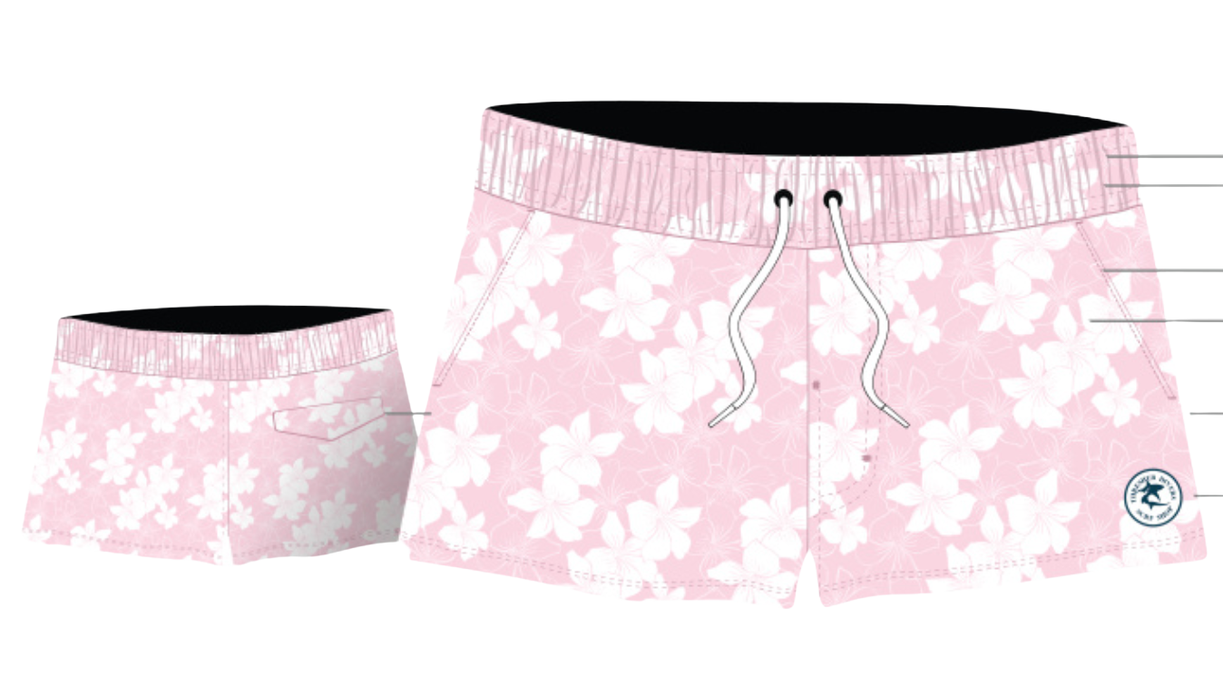 Isley Shorts, Design: Lulu - Petal, Size: XS