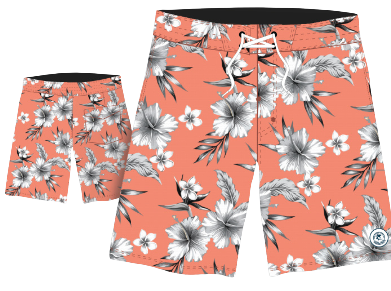 Sideline 360 Boardshort, Design: Akua - Melon, Size: 32