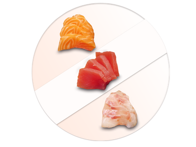 Sashimi 4pz (3 gusti)