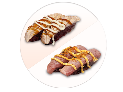 Nigiri flambè 2pz (2 gusti)