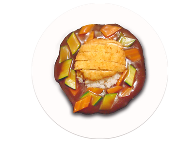 Riso al curry con pollo fritto