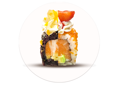 Black/strawberry Philadelphia 4pz