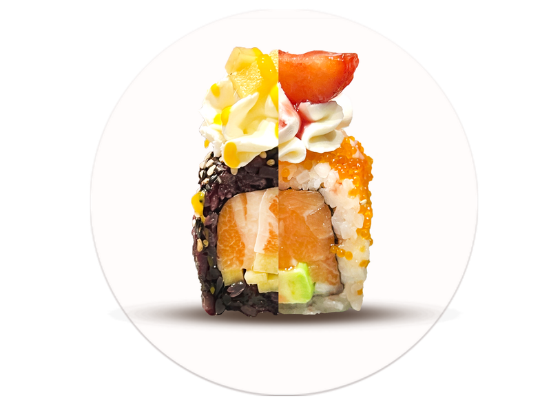 Black/strawberry Philadelphia 4pz