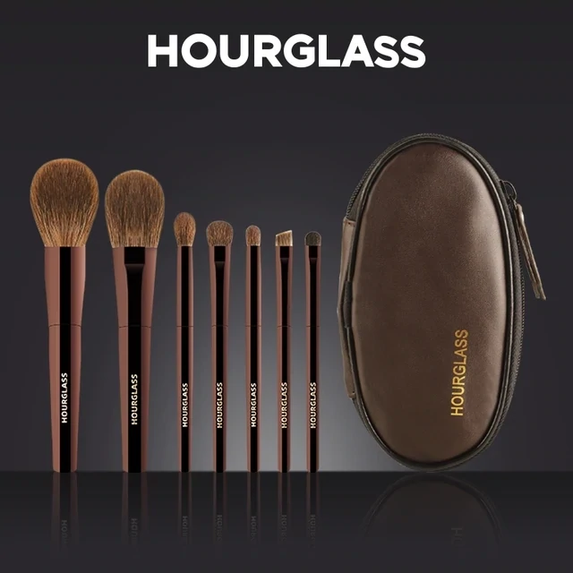 HOURGLASS Makeup Brush Set Mini-Portable 7 Pcs